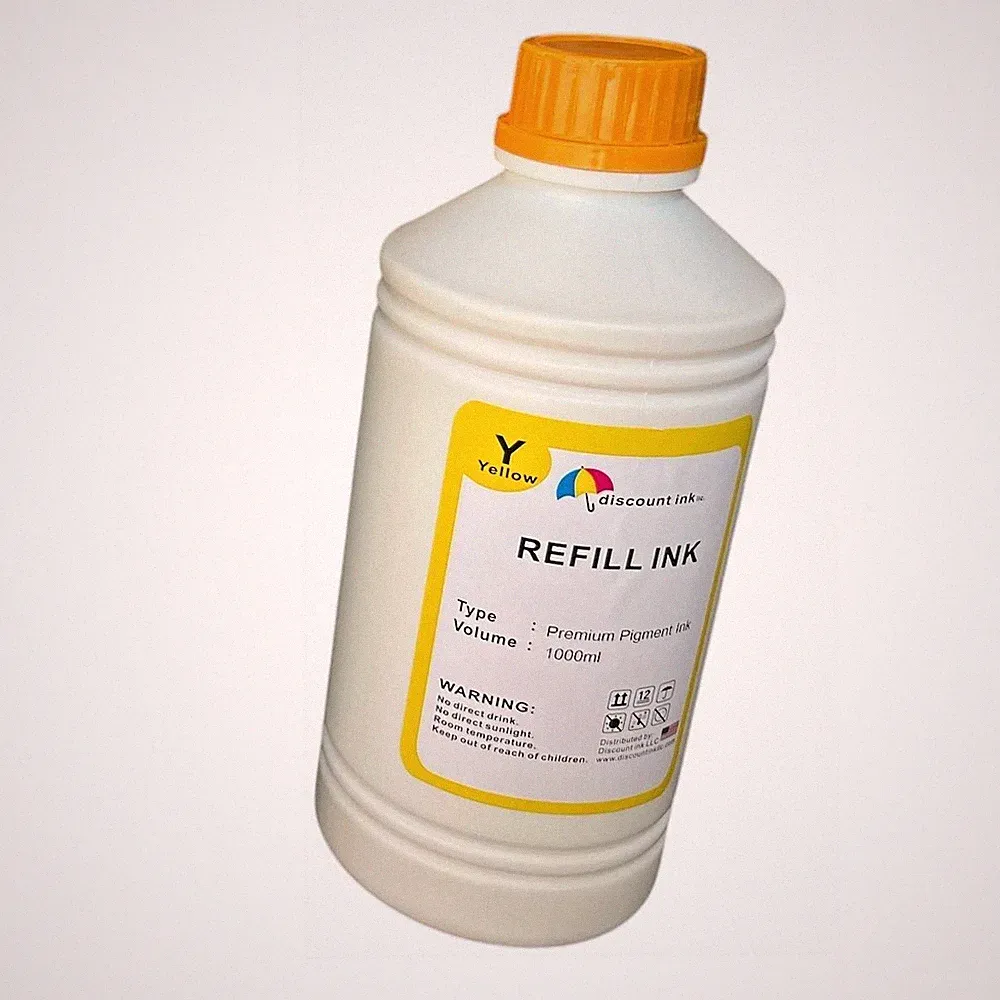 1000ml Refill Yellow Pigment ink for HP Canon Epson Brother Printer and CISS