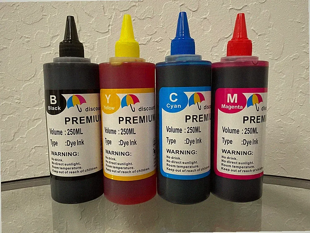 4 Bulk refill ink for Brother inkjet printer 4 colors 1000ml