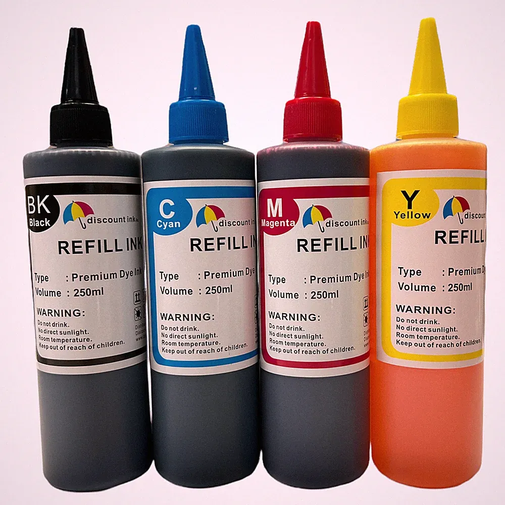 4 Bulk refill ink for Canon inkjet printer 4 colors 1000ml