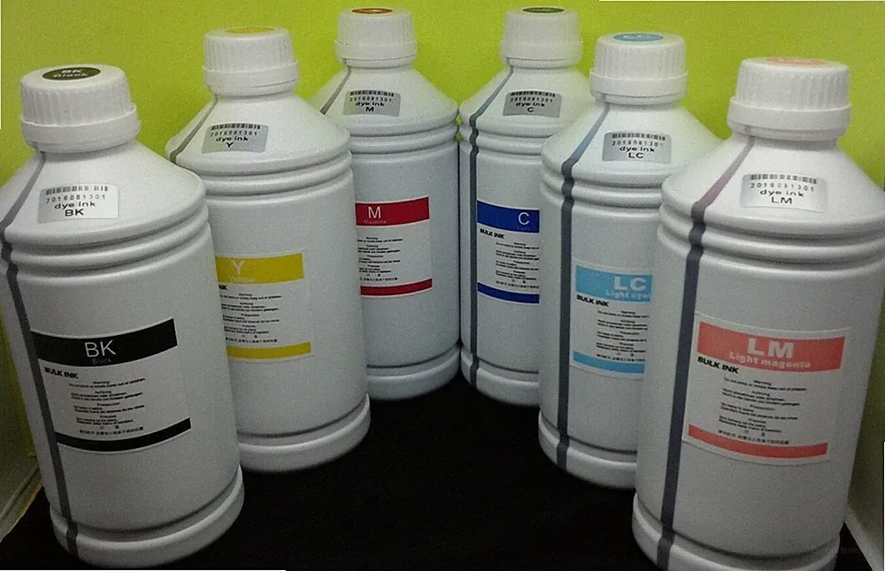 6 x 1000ml Refill Bulk Dye Ink compatible for Epson Printer artisan 1430 50 1400