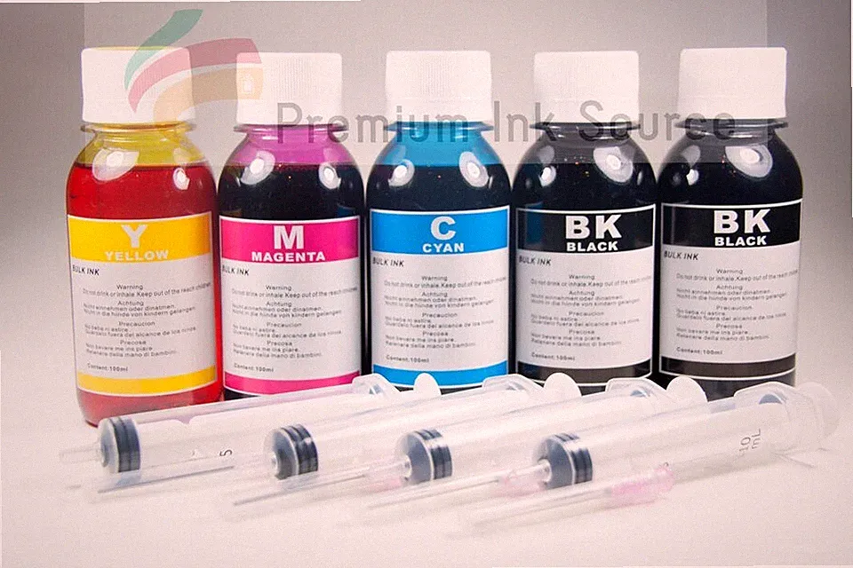 Bulk 500ml refill ink for HP inkjet printer 4 colors