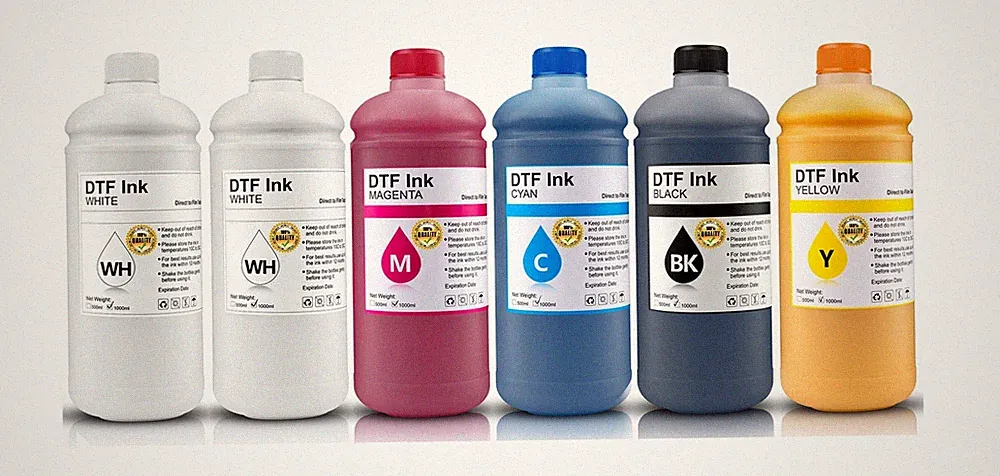 DTF Ink 1000ml Combo Pack Compatible for ET printheads Installed DTF Printers...