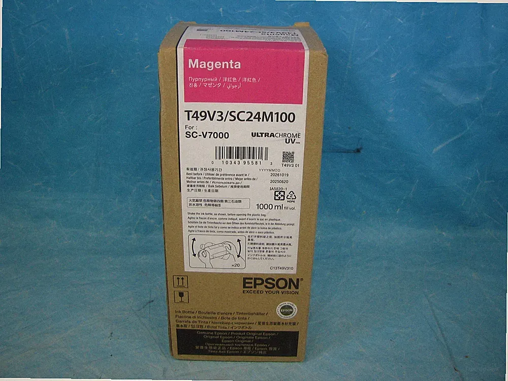 GENUINE Epson T49V3/SC24M100 MAGENTA Ink Bottle 1000ml - FREE SHIPPING - NEW