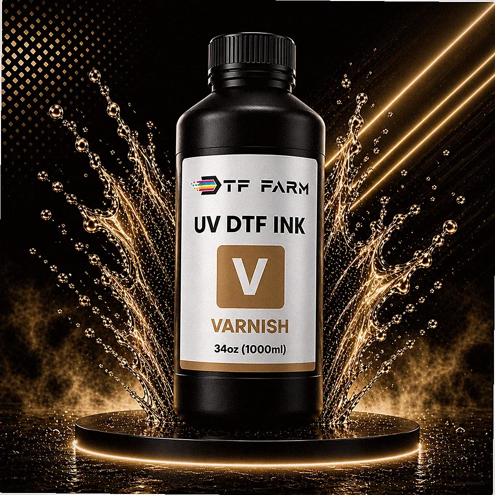 UV DTF Ink Varnish 34oz (1000ml) Premium UV Ink for UV Printer Epson i3200 XP600