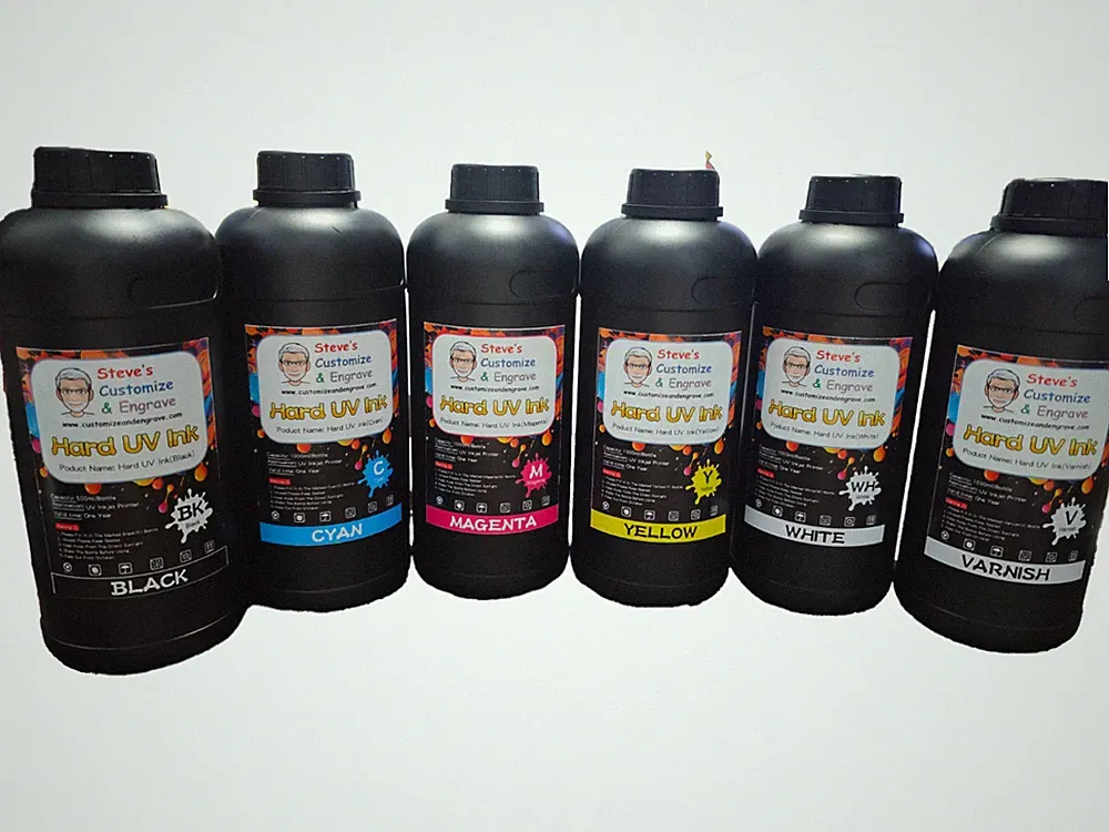 Varnish UV Hard Solid Ink For Epson F1080 XP600 Printhead DTF Printer 1000ml 1L